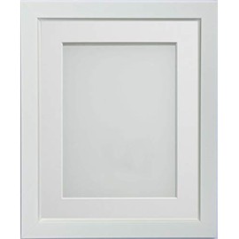 Frame Company Ainsworth Range White A4 Picture Photo Frame with White Mount for Image 9x6 inch * Choice of Sizes* Fitted with Real Glass