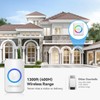 TECKNET Wireless Doorbell, Door Bell 0-120dB, 1300 ft Wireless Range,