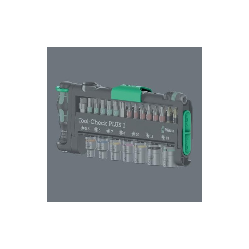Wera 5049060001-39-Piece Tool Set, 19cm, Blend Material, 1/4 Drive System,