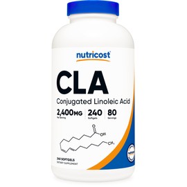 Nutricost Nutricost CLA (Conjugated Linoleic Acid) 2,400mg, 240 Softgels - Gluten Free, Non-GMO, 800mg Per Softgel