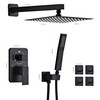 RTTWYYUU Matte Black Shower Head and Handle Set 10 Inch,