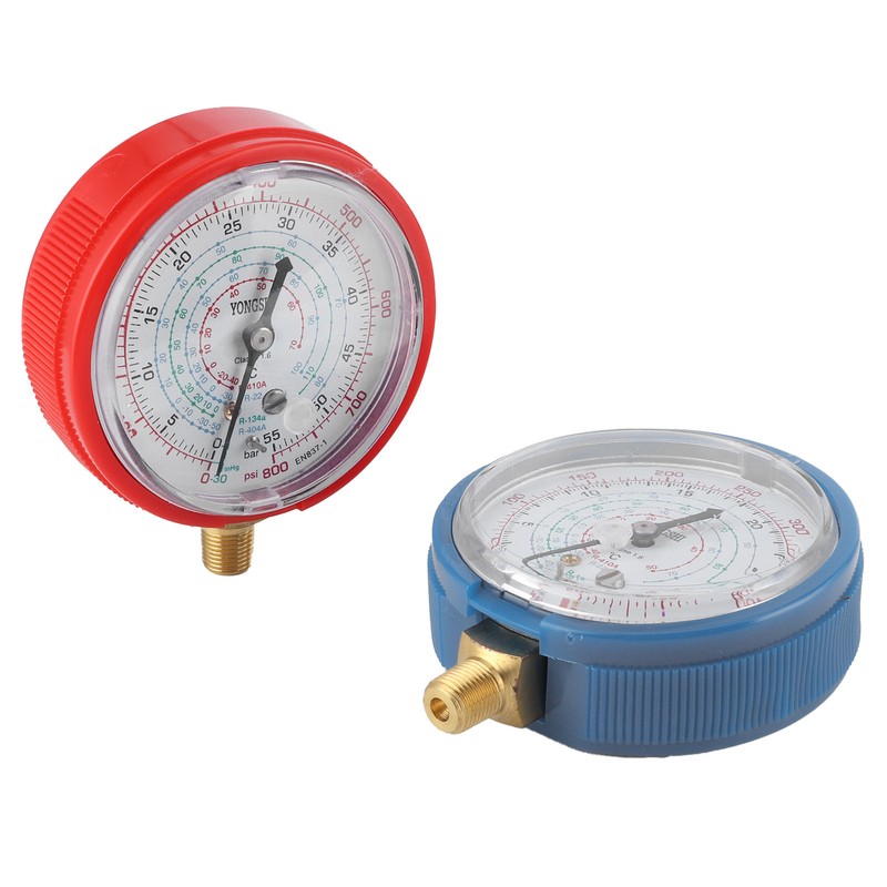 Air Conditioning Fluoride Pressure Gauge High/Low Pressure Meter AC Repairing