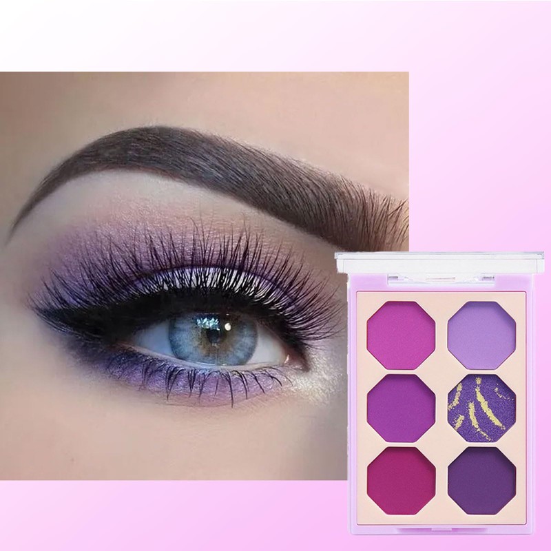 Purple Eyeshadow Palette, Pink Make-Up Palettes Shimmer Eye Shadow, Highly