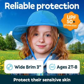 GearTOP Kids Sun Hat Boys and Girls Kids Beach Hat Ages 2T-8 Kids Wide Brim Hat Kids Fishing Hat Toddler Bucket Hat Boys and Girls Sun Hat Kids Summer Hat Beach and Swim Pool Hat UPF 50+