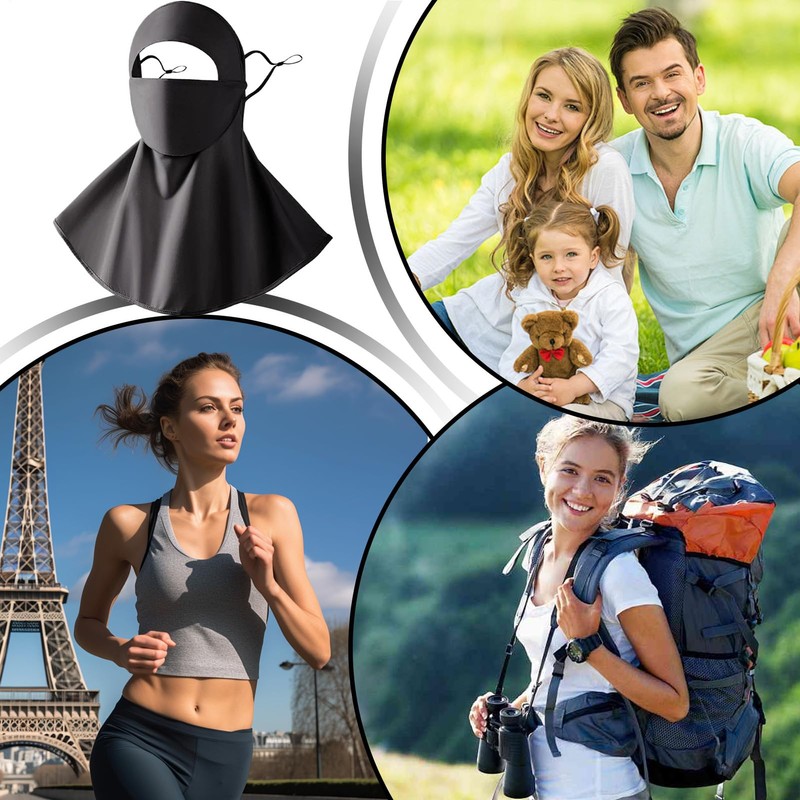 Face Covering,Anti-UV Sun Face Cover - Adjustable Ear Straps Cooling
