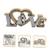 BIUDECO Wooden Letter Adornment Wedding Photo Prop Ornament for Aesthetic