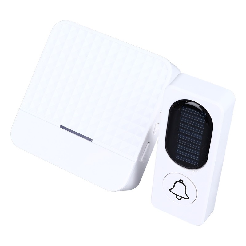Wireless Doorbell White Self Power 20 to 80dB Adjustable Volume
