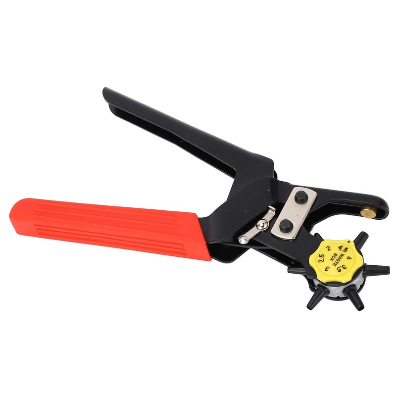 Leather Belt Hole Puncher Heavy Duty Plated Steel 6 Holes