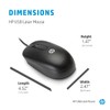 HP 3-button USB Laser Mouse - mice (USB, Wheel, Laser,