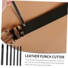 WOONEKY 6pcs Leather Belt Hole Puncher Heat Treated Punch Tool