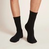 Boody Women's Crew Boot Socks, Black / 3-9