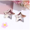 Naisfei 50 Pcs Star Hair Clips,3CM Wide Star Shape Silver