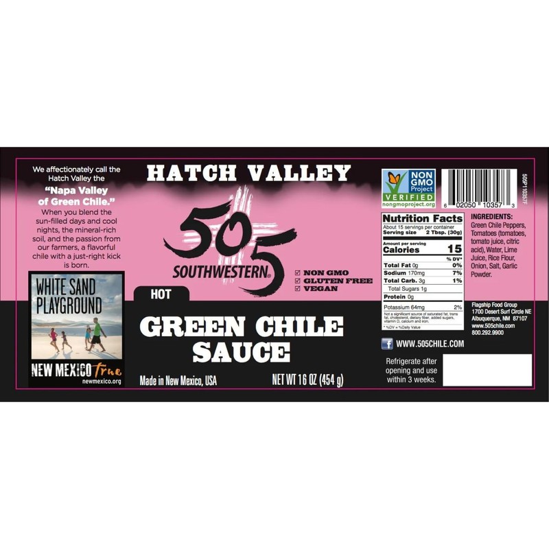505 Southwestern Hatch Valley Mild Green Chile Sauce 16oz (Pack