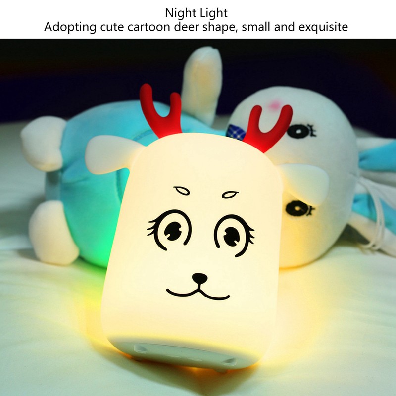 Innovative Cute Deer shaped Silicone Night Light USB Rechargeable Pat