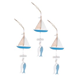 BIUDECO Wooden Fish Pendant Pcs Set Hanging Ornaments for Home Office Decor Safe