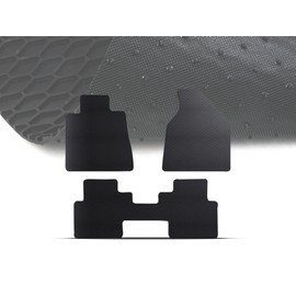 Armordillo USA 8706800 Honeycomb Hex All Weather Rubber Floor Mats 3 Pieces - Black Fits 2008-2017 Buick Enclave