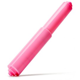 Qualihome Pink Universal Plastic Spring Loaded Toilet Paper Roll Holder Replacement Rod, Pink Toilet Paper Roll Replacement Rod