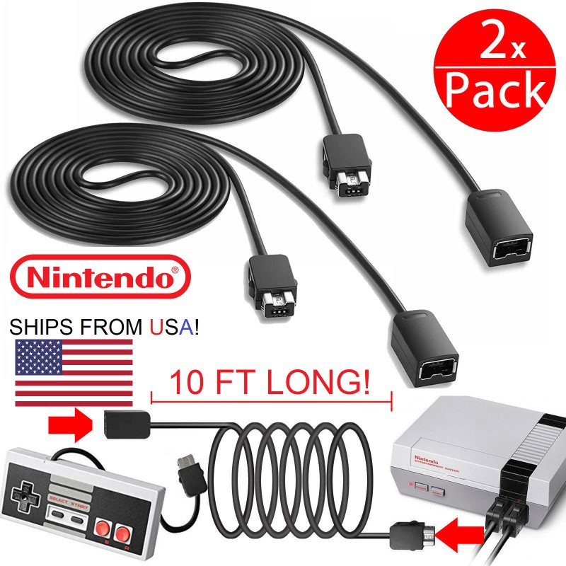 NF NES-SNES Mini Classic Controller Extension Cables - 1PC 10ft