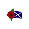 Scotland Scottish St Andrew's Flag Red Poppy Badges Pins Lest