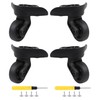 2 Pair Replacement Wheels for Luggage 360 Swivel Suitcase Casters