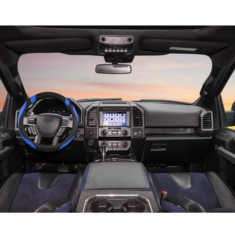 West Llama Customized Auto Car Steering Wheel Cover for Ford