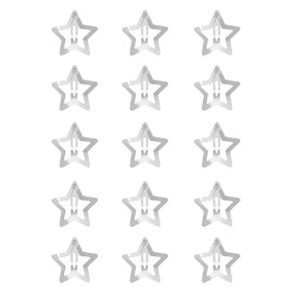 Sacina 15pcs Silver-tone Star Hair Clips – Y2K Goth Punk Emo Grunge Hair Accessories for Women, Non-Slip Metal Snap Barrettes for Daily Wear, Festival & Cosplay