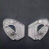 Esther Fuhrman Chunky Silver Tone Abstract Clip On Earrings Ester
