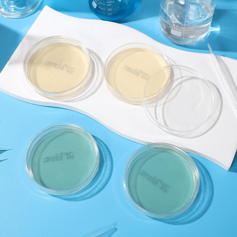 Veemoon 10pcs Agar Petri Dishes, Prepoured Petri Dishes Science Kit