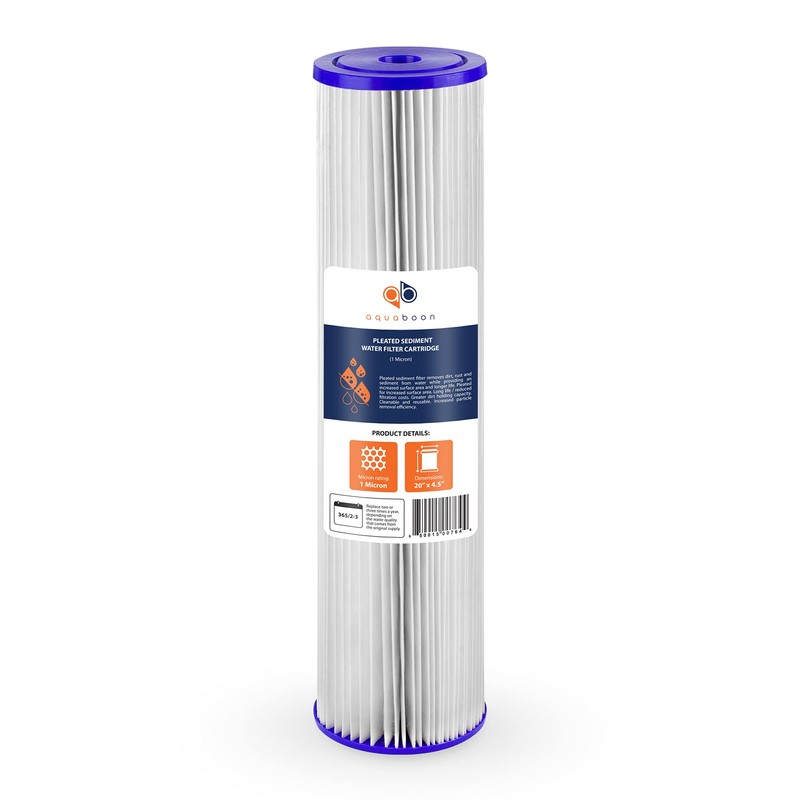 Aquaboon 1 Micron Whole House Pleated Sediment Water Filter Cartridge