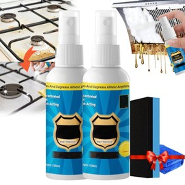 VUCHEET Nuvilux Magic Degreaser Cleaner Spray, Magic Degreaser Cleaning Spray, Multi Purpose Nuvilux Degreaser for Pots and Pans, For Clean All Home Kitchen Surface, Long-Lasting, Quick Cleaning (1, 2pcs)