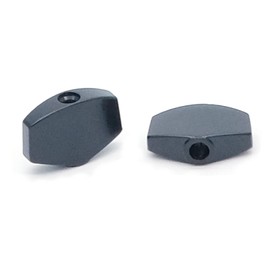 harpfeas 6PCS Metal Small Square Shape Guitar Tuning Peg Buttons,Tuning Key Button Heads Tuners Machine Handle for Folk Electric and Acoustic Guitar (Black)