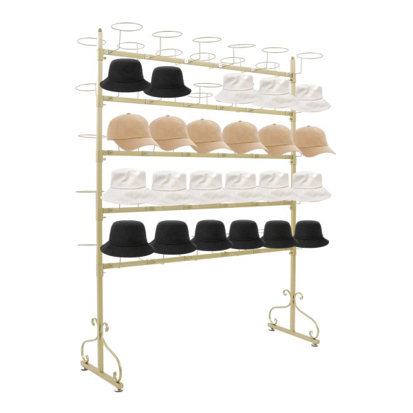 Unbranded 5 Tier Hat Display Rack Free Standing Metal Caps
