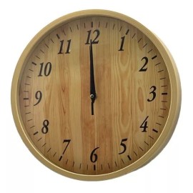 Argenmexwatch Reloj De Pared Clasico Silencioso Simil Madera Redondo