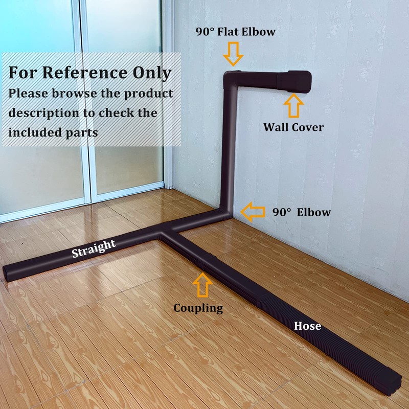 LyPrem 10Ft Mini Split Line Set Cover 3" PVC Line