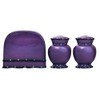 ACK Ceramic Hand Painted Tuscany Purple Ruffle Refillable Napkin Holder,