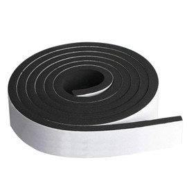 Neoprene Foam Strip Roll by Dualplex, 2" Wide x 10' Long x 1/4" Thick, Weather Seal High Density Stripping with Adhesive Backing – Weather Strip Roll Insulation Foam Strips