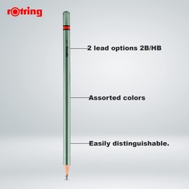 rOtring HB Blister Pencils Metallic Blue/Metallic Green/Metallic Orange/Metallic Pink Pack of 4