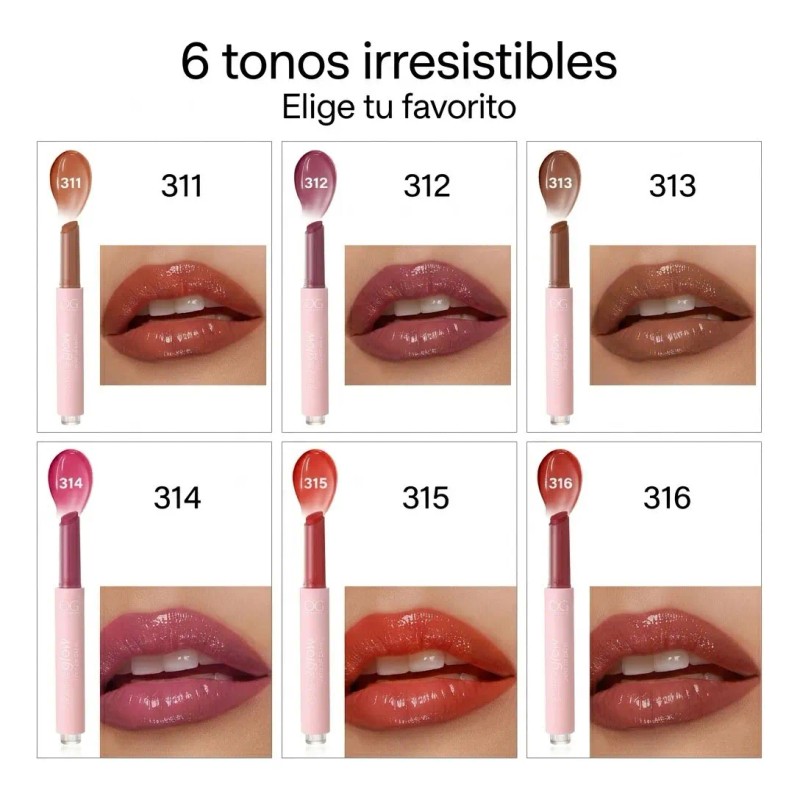 Lápiz Labial Click Aplicación Precisa Brillo Hidratante