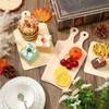 24 Pcs Wooden Mini Cutting Board with Handle Unfinished Craft
