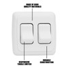 CCTP Double SPST On-Off Switch with Bezel, 12V Light Switch
