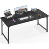 Huuger Computer Desk, 55 Inch Office Desk, Gaming Desk with