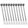 10 Pcs 20cm Stainless Steel Lab Spoons Micro Scoop Spoons
