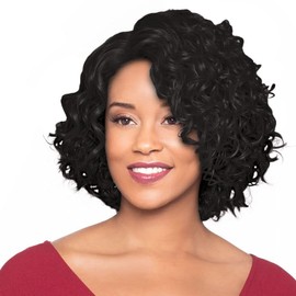 Foxy Silver (Martina - Synthetic Lace Part Wig in JET BLACK