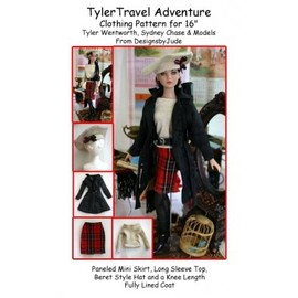 Travel Adventure Tyler Printed Sewing Pattern for Doll Clothes