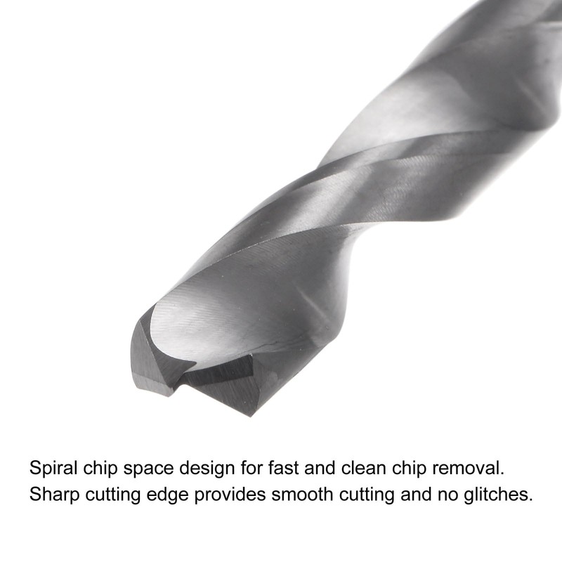 sourcing map Solid Carbide Drill Bits, 6.5mm C2/K20 Tungsten Carbide