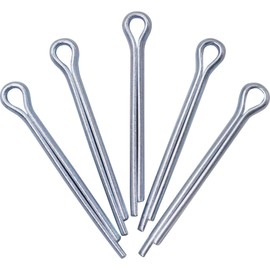 SKIR'CO Pack of 20 Galvanised Steel Cotter Pins, 4 x 40 mm, Split Pins, DIN 94, Metal Cotter Pins