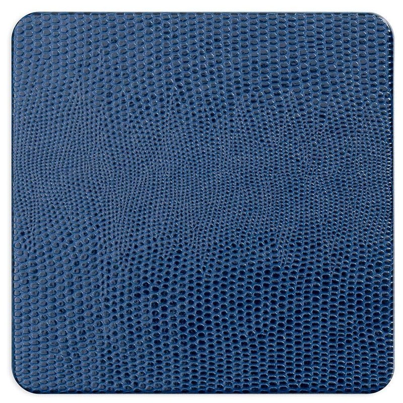 Caspari Lizard Scale Coasters in Navy, 8 Count