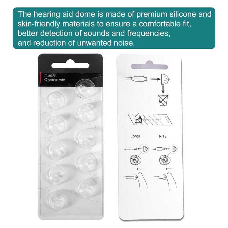 10 Stück Hörgerätekuppeln, 6mm Silikon Ersatz-Ohrstöpsel für Hörgeräte Kompatibel mit