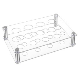 AHANDMAKER Transparent Acrylic Test Tube Rack, 12 Holes Lab Test Tube Rack Holder for 10ml Test Tubes Chemistry Laboratory, Lab Test Tube Stands for Scientific Experiments