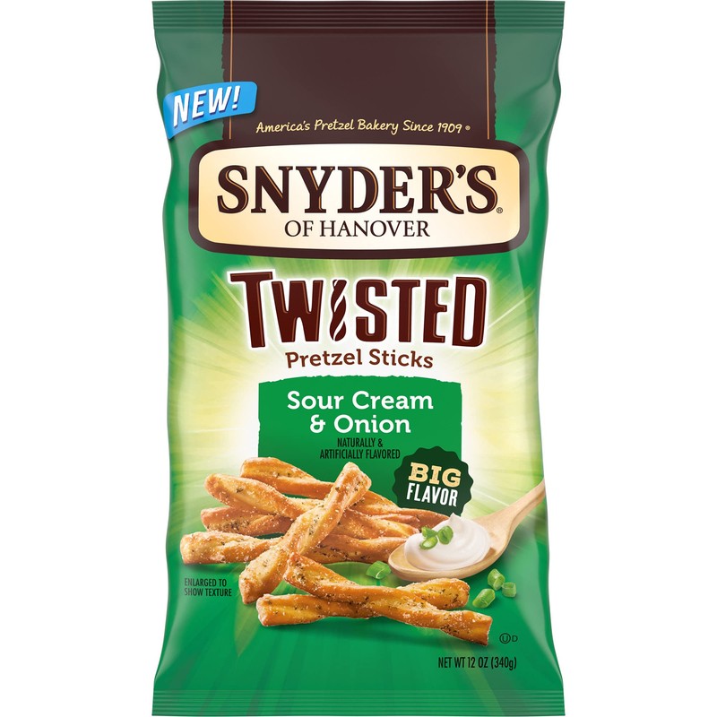 Snyder's Sour Cream & Onion Twisted Pretzels 12oz (Bag of